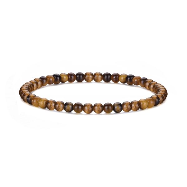 Tigers Eye Mini Beaded Gemstone Stretch Bracelet