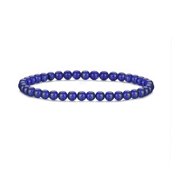 Lapis Mini Beaded Gemstone Stretch Bracelet