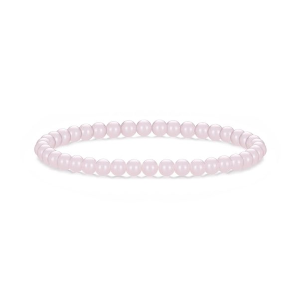 Rose Quartz Mini Beaded Gemstone Stretch Bracelet