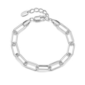 Silver Plated Paperclip Bracelet