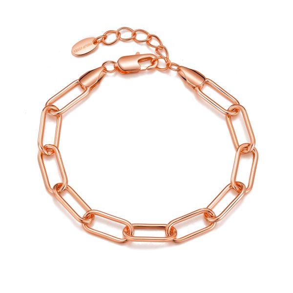 Rose Gold Plated Paperclip Bracelet