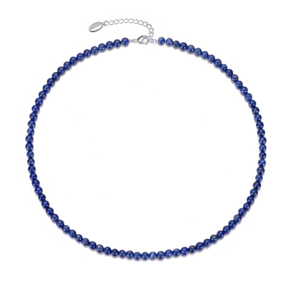 Lapis Mini Beaded Gemstone Necklace