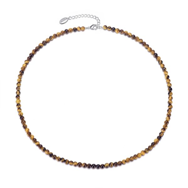 Tigers Eye Mini Beaded Gemstone Necklace