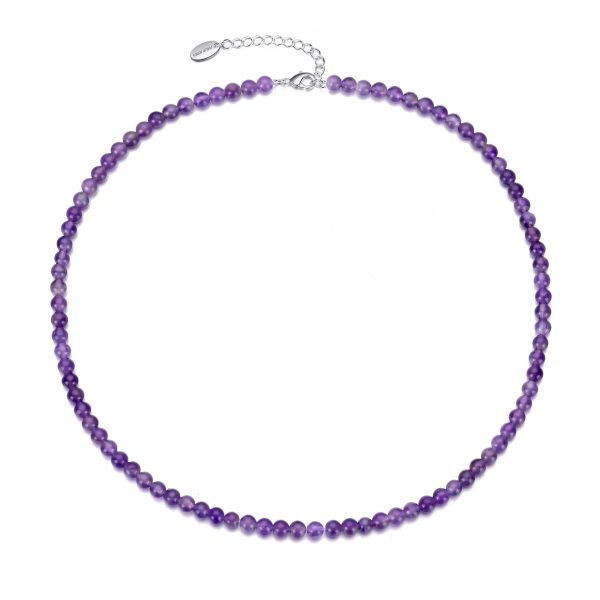 Amethyst Mini Beaded Gemstone Necklace