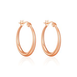 Rose Gold Plated 20mm Hoop Earrings