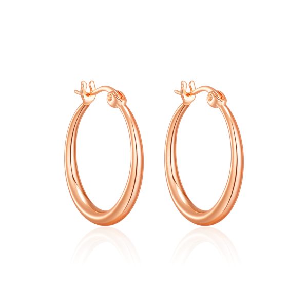 Rose Gold Plated 20mm Hoop Earrings