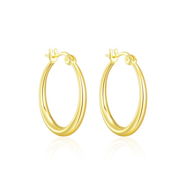 Gold Plated 20mm Hoop Earrings