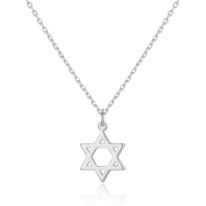 Silver Plated Star of David Necklace