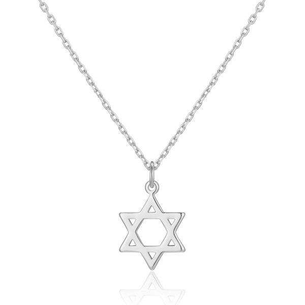 Silver Plated Star of David Necklace