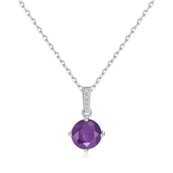 Sterling Silver Amethyst Gemstone Necklace