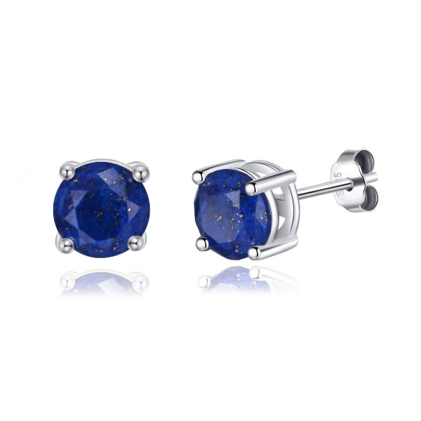 Sterling Silver Lapis Gemstone Earrings