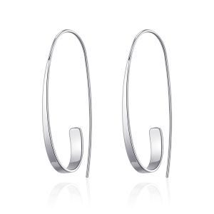 Sterling Silver Curved Earrings