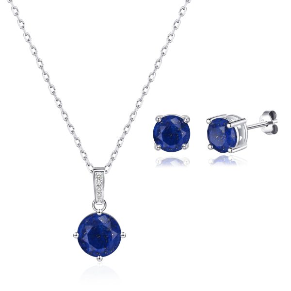 Sterling Silver Lapis Gemstone Set