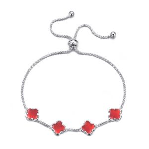 Carnelian Multi Clover Friendship Bracelet