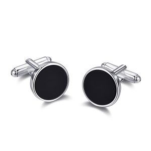 Men's Black Onyx Gemstone Cufflinks