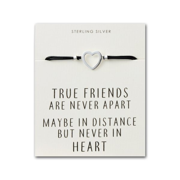 Sterling Silver Heart Quote Bracelet