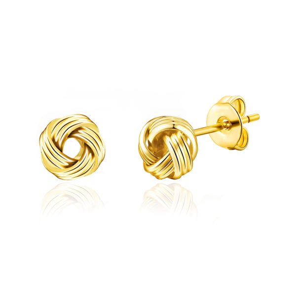 Gold Plated Love Knot Earrings