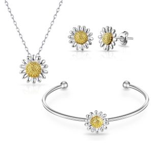 3pc Daisy Cuff Bangle Set