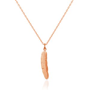 Rose Gold Plated Feather Necklace