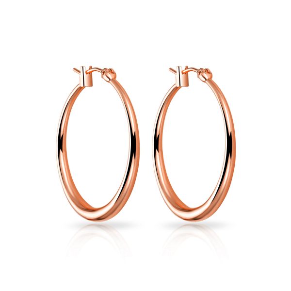 Rose Gold Plated 30mm Hoop Earrings