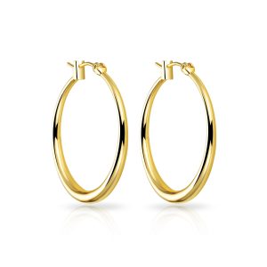 Gold Plated 30mm Hoop Earrings