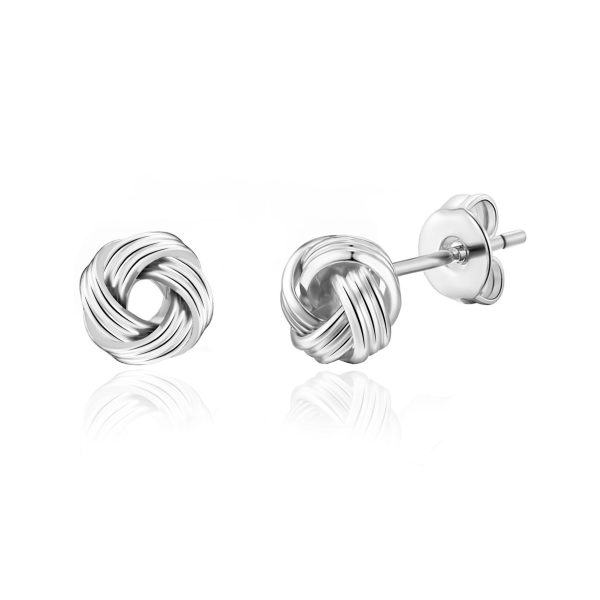 Silver Plated Love Knot Earrings