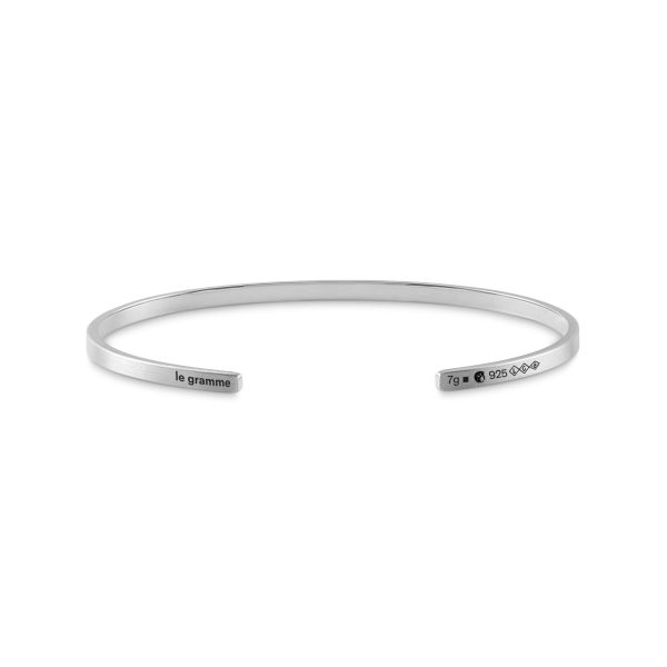 7g Brushed Sterling Silver Ribbon Bracelet