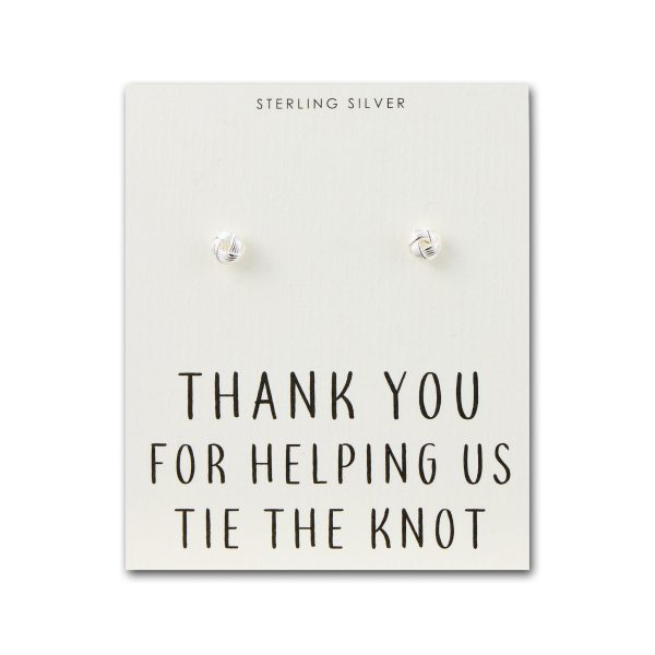 Sterling Silver Thank You for Helping us Tie The Knot Earrings