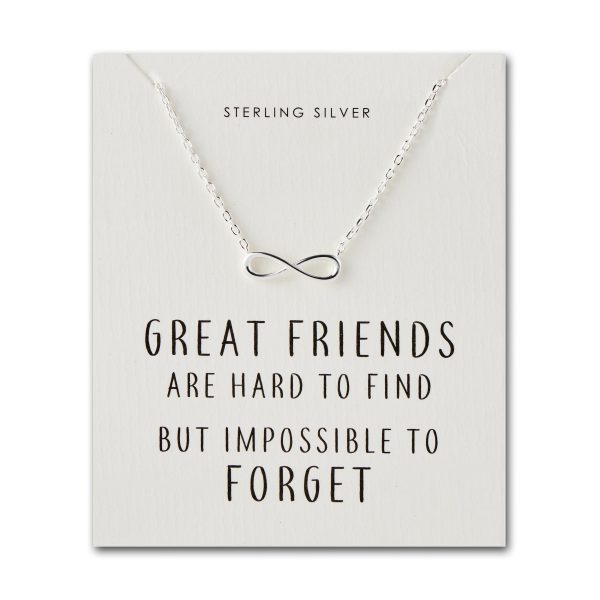 Sterling Silver Infinity Friendship Quote Necklace