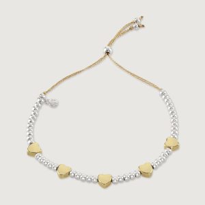 BEADED FRIENDSHIP BRACELET IN GOLD AND SILVER