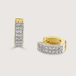 PAVE CHUBBY HUGGIE EARRINGS