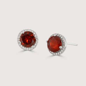 RUBY HALO EARRINGS