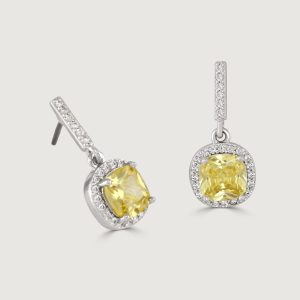 THE CARAT COLLECTION - CUSHION DROP EARRINGS