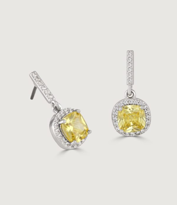 THE CARAT COLLECTION - CUSHION DROP EARRINGS