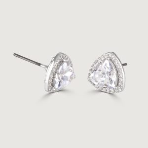 THE CARAT COLLECTION - CLEAR TRILLION HALO EARRINGS