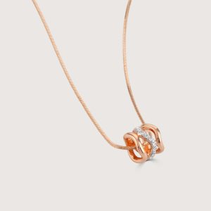 BAYSWATER BARREL PENDANT - TWO-TONE ROSE GOLD