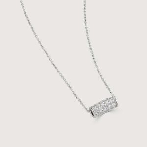 PAVE BARREL NECKLACE