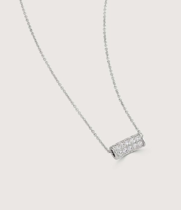 PAVE BARREL NECKLACE