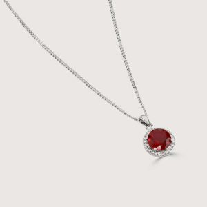 RUBY HALO PENDANT