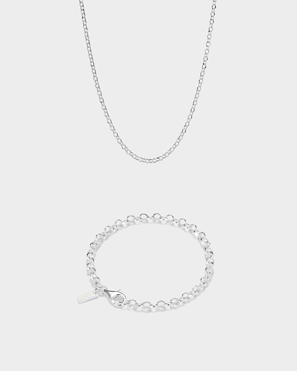 Diamond Cut Belcher Bracelet + Chain