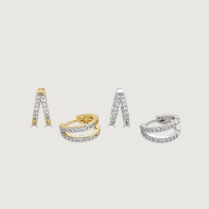 DUO PAVE HOOP SET