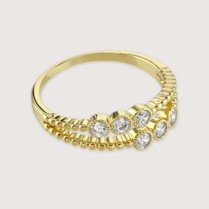 CRYSTAL DOUBLE LAYERED RING