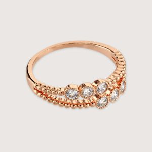 CRYSTAL DOUBLE LAYERED RING