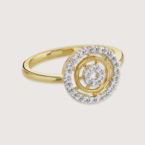 TWO-TONE PAVE HALO RING