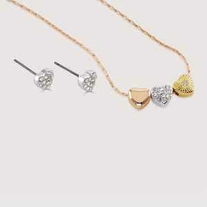 HEART TRIO EARRING AND PENDANT SET