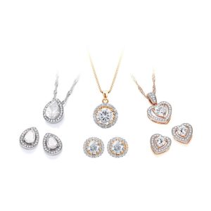 TIMELESS TRIO PENDANT AND EARRING SET