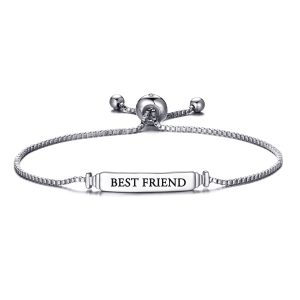 Best Friend ID Friendship Bracelet Created with Zircondia® Crystals