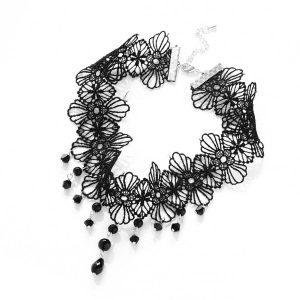 Black Crystal Choker Necklace