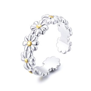 Adjustable Daisy Eternity Ring