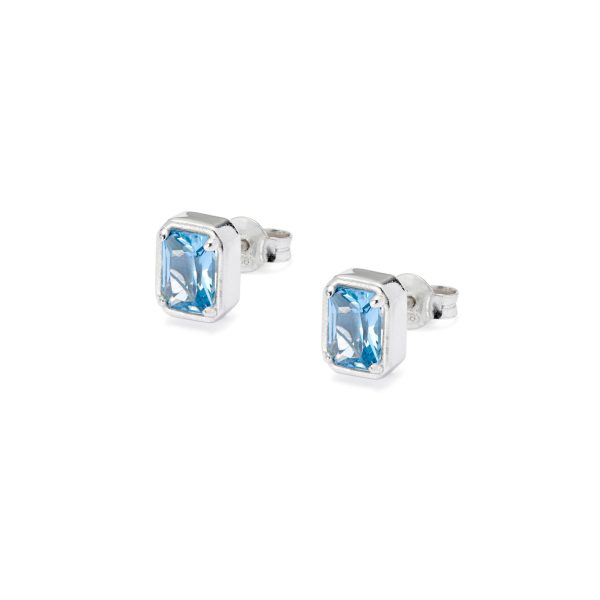 Emerald Cut Stud Earrings